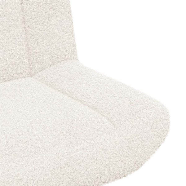Drehstuhl Creme Schafsleder 63x75x76cm