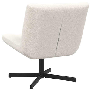 Drehstuhl Creme Schafsleder 63x75x76cm