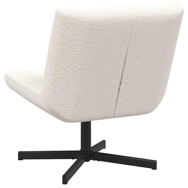 Drehstuhl Creme Schafsleder 63x75x76cm