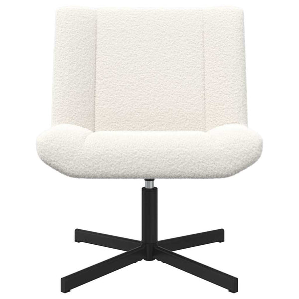 Drehstuhl Creme Schafsleder 63x75x76cm