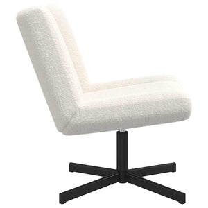 Drehstuhl Creme Schafsleder 63x75x76cm