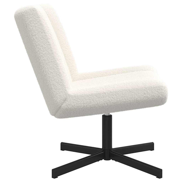 Drehstuhl Creme Schafsleder 63x75x76cm