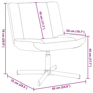 Drehstuhl Creme Schafsleder 63x75x76cm