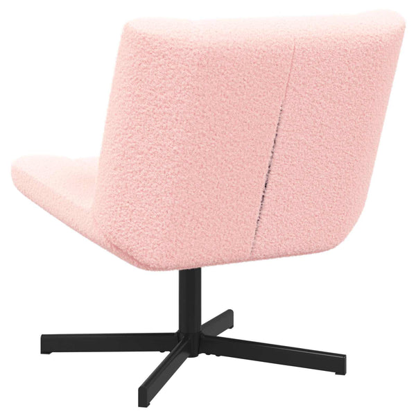 Rosa Drehstuhl Schafsleder