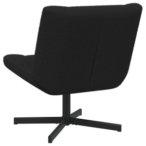 Schwarzer Drehstuhl Schafsleder 63x75x76cm