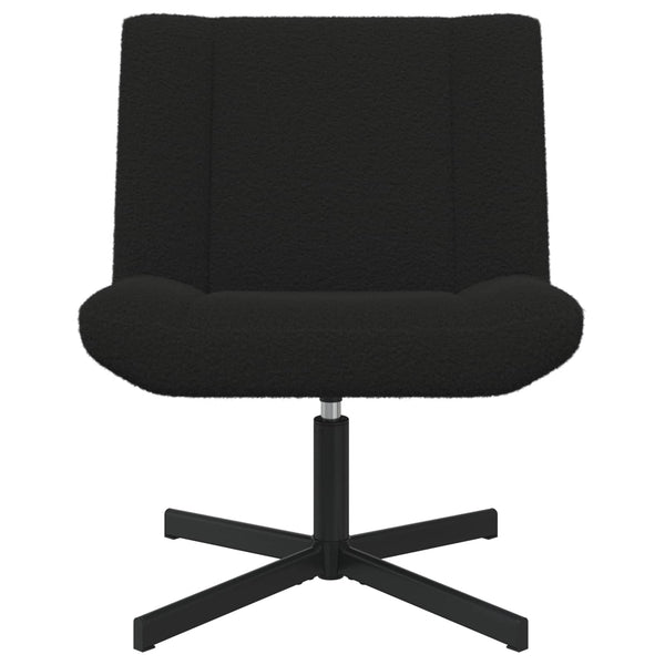 Schwarzer Drehstuhl Schafsleder 63x75x76cm