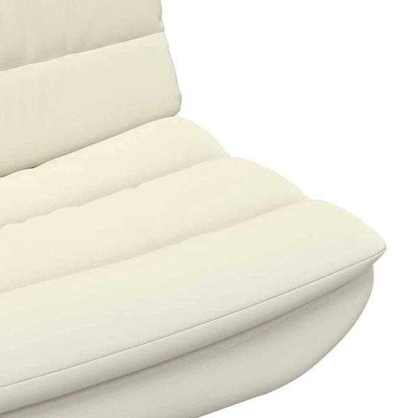 Creme Drehstuhl PU 63x75x76 cm