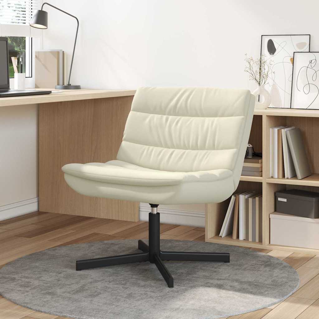 Creme Drehstuhl PU 63x75x76 cm