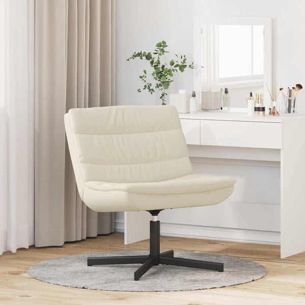 Creme Drehstuhl PU 63x75x76 cm