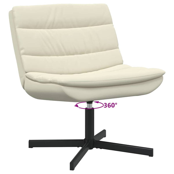 Creme Drehstuhl PU 63x75x76 cm