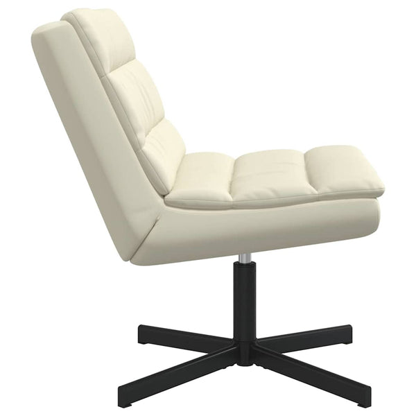 Creme Drehstuhl PU 63x75x76 cm