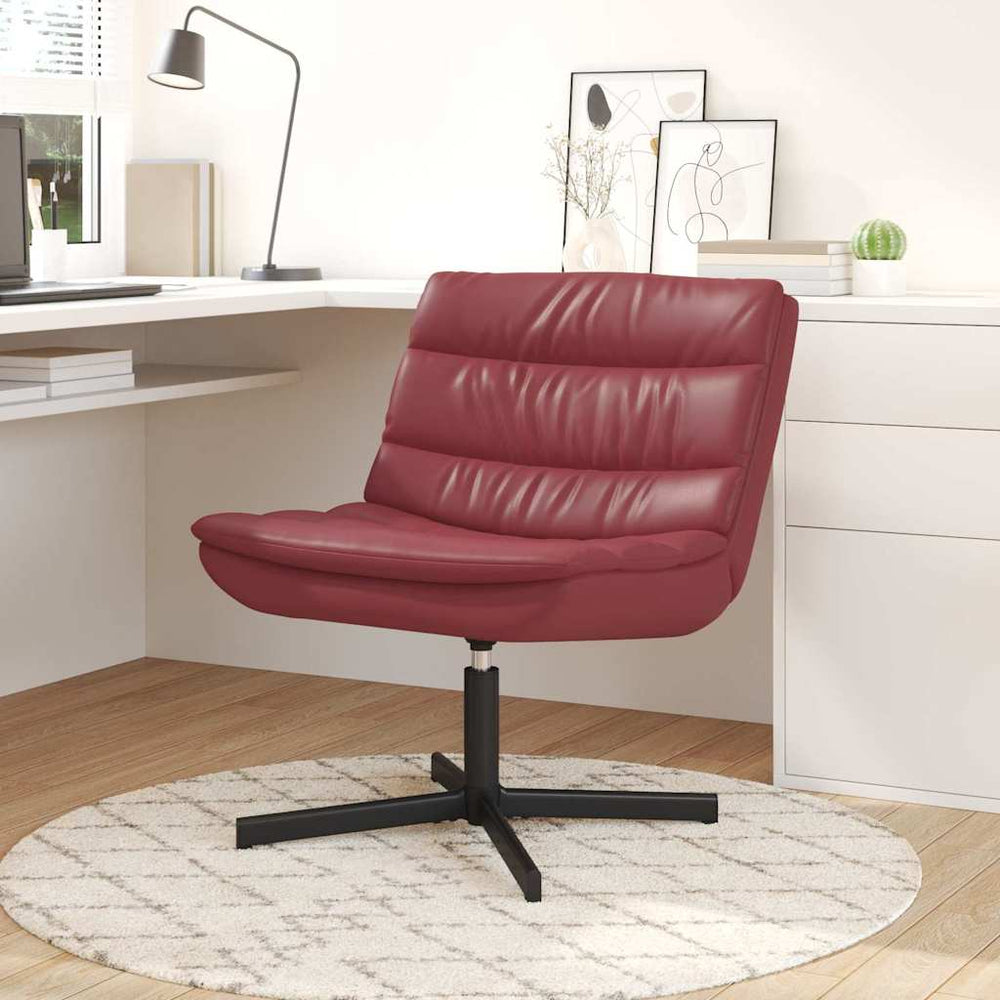 Drehstuhl Weinrot PU 63x75x76 cm