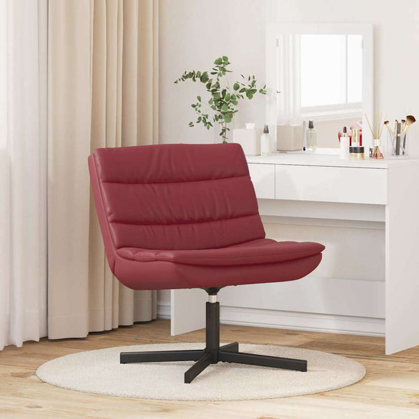 Drehstuhl Weinrot PU 63x75x76 cm