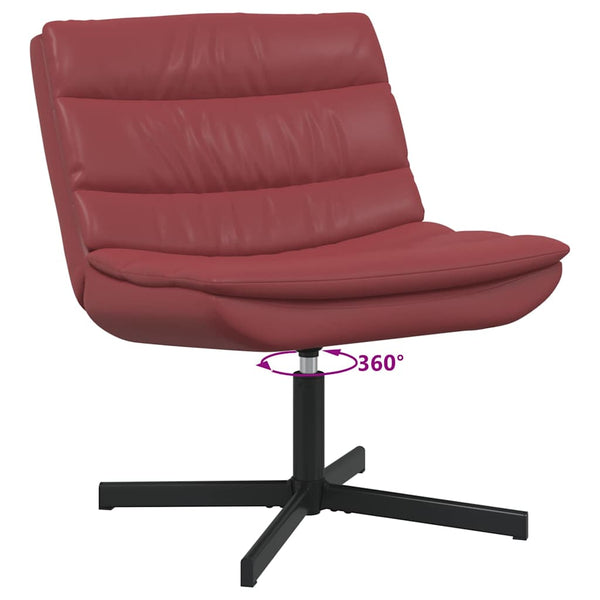 Drehstuhl Weinrot PU 63x75x76 cm