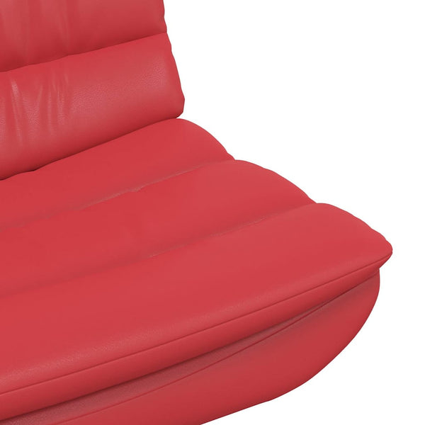 Drehstuhl Rot PU 63x75x76 cm