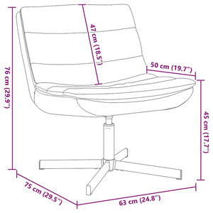 Drehstuhl Cappuccino PU 63x75x76 cm