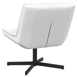 Weißer Drehstuhl mit PU-Leder