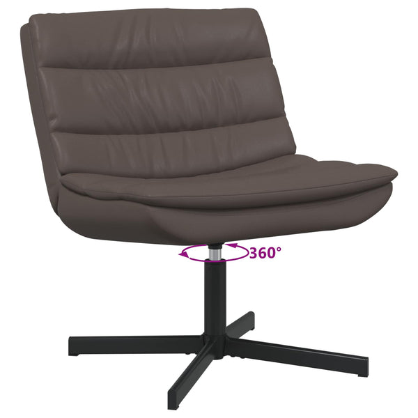 Brauner Drehstuhl Glänzendes PU