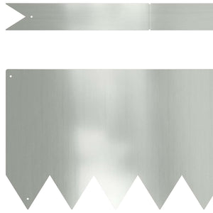 Silberne Raseneinfassung, 50 Stück, 100x0,05x20 cm