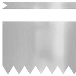 Silberne Rasenkante 30-teilig, 30cm