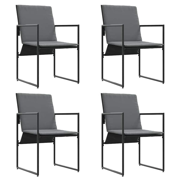 Garten Essgruppe 5-teilig Schwarz Stahl