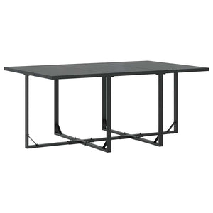 Garten Essgruppe 7-teilig Schwarz Stahl