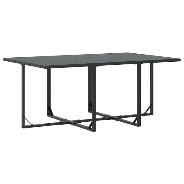 Garten Essgruppe 7-teilig Schwarz Stahl