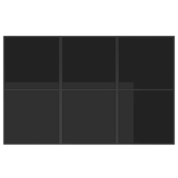Garten Essgruppe 7-teilig Schwarz Stahl