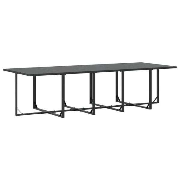 Garten Essgruppe 11-teilig Schwarz Stahl