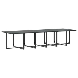 Garten Essgruppe 13-teilig Schwarz Stahl