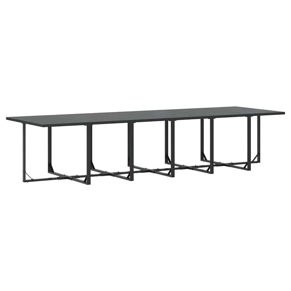 Garten Essgruppe 13-teilig Schwarz Stahl