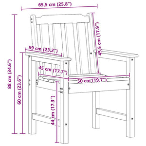 Gartenstuhl 4er Set Weiß Polyethylen