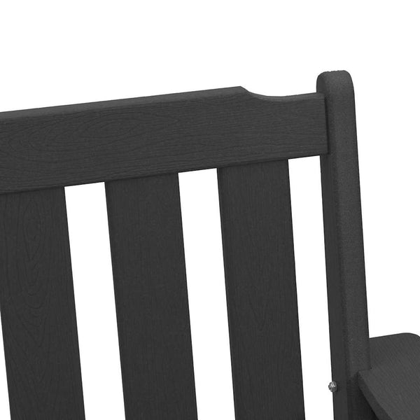 Gartenstühle 4er Set Schwarz Polyethylen