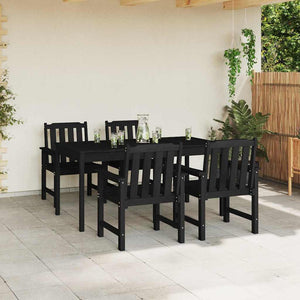 Gartenstühle 4er Set Schwarz Polyethylen