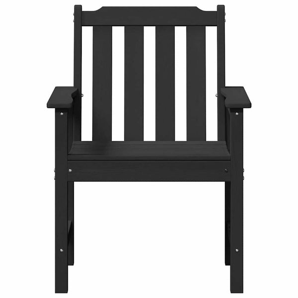 Gartenstühle 4er Set Schwarz Polyethylen