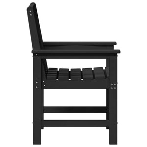Gartenstühle 4er Set Schwarz Polyethylen
