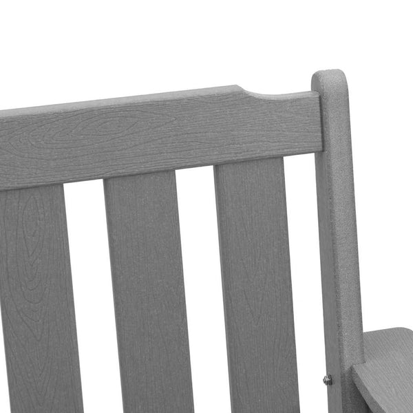Gartenstuhl 4er Set Hellgrau Polyethylen