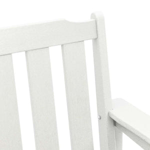 Gartenstuhl 6er Set Weiß Polyethylen