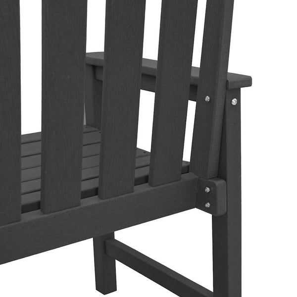 Gartenstuhl 6er Set Schwarz Polyethylen