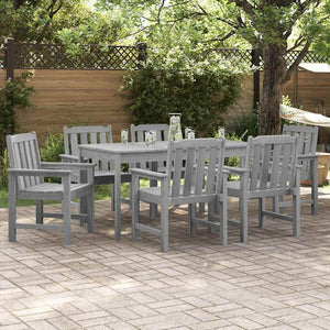Gartenstuhl 6er Set Hellgrau Polyethylen