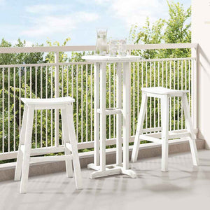 Garten Bar Set 3-teilig Weiß HDPE