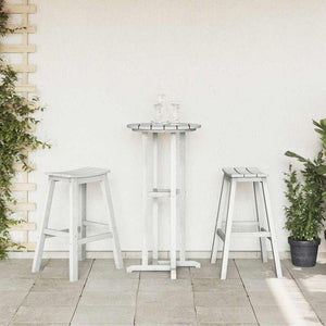 Garten Bar Set 3-teilig Weiß HDPE