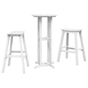 Garten Bar Set 3-teilig Weiß HDPE
