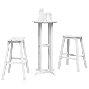 Garten Bar Set 3-teilig Weiß HDPE