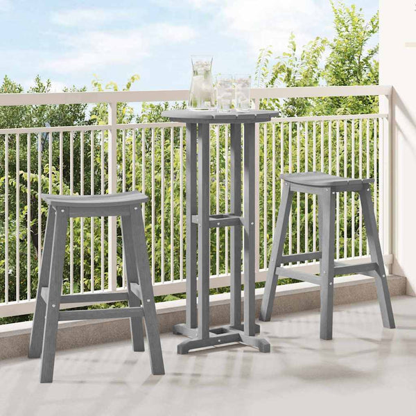 Garten Bar Set 3-teilig Hellgrau