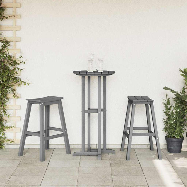 Garten Bar Set 3-teilig Hellgrau