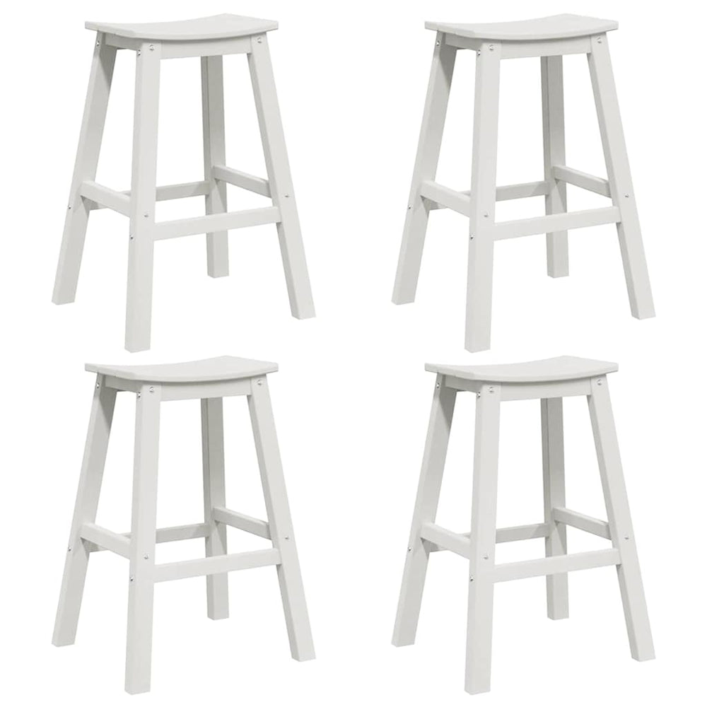 Garten Bar Set Weiß HDPE 4-teilig