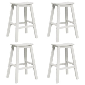 Garten Bar Set Weiß HDPE 4-teilig