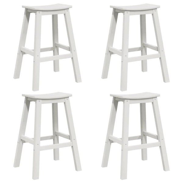 Garten Bar Set Weiß HDPE 4-teilig