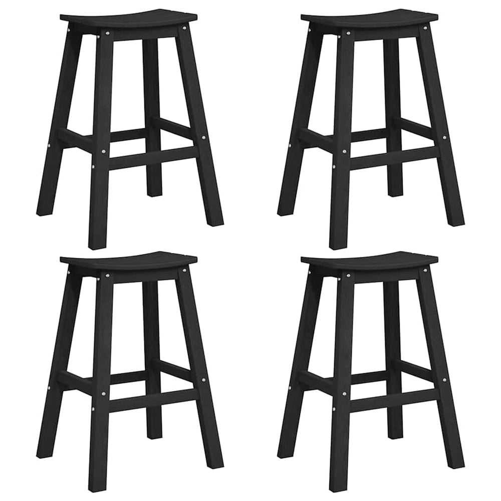 Garten Bar Set 4-teilig Schwarz HDPE